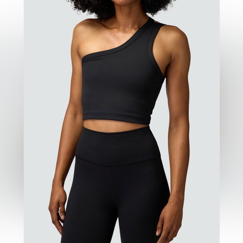 Spiritual Gangster Cruz One-Shoulder Tank in Black Size X-Small NWT